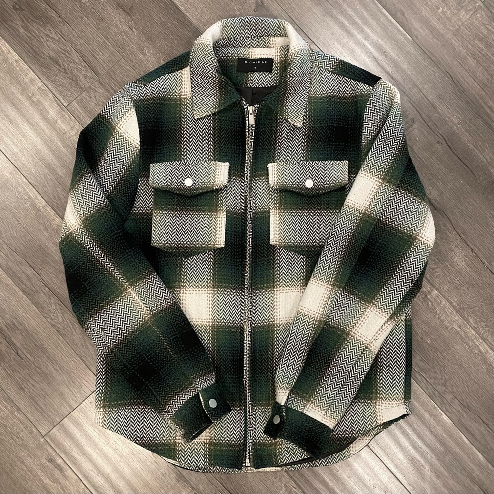 🔥 Richie Le Collection | Limited Edition Zip Flannel Overshirt Jacket NWOT! - Picture 7 of 10